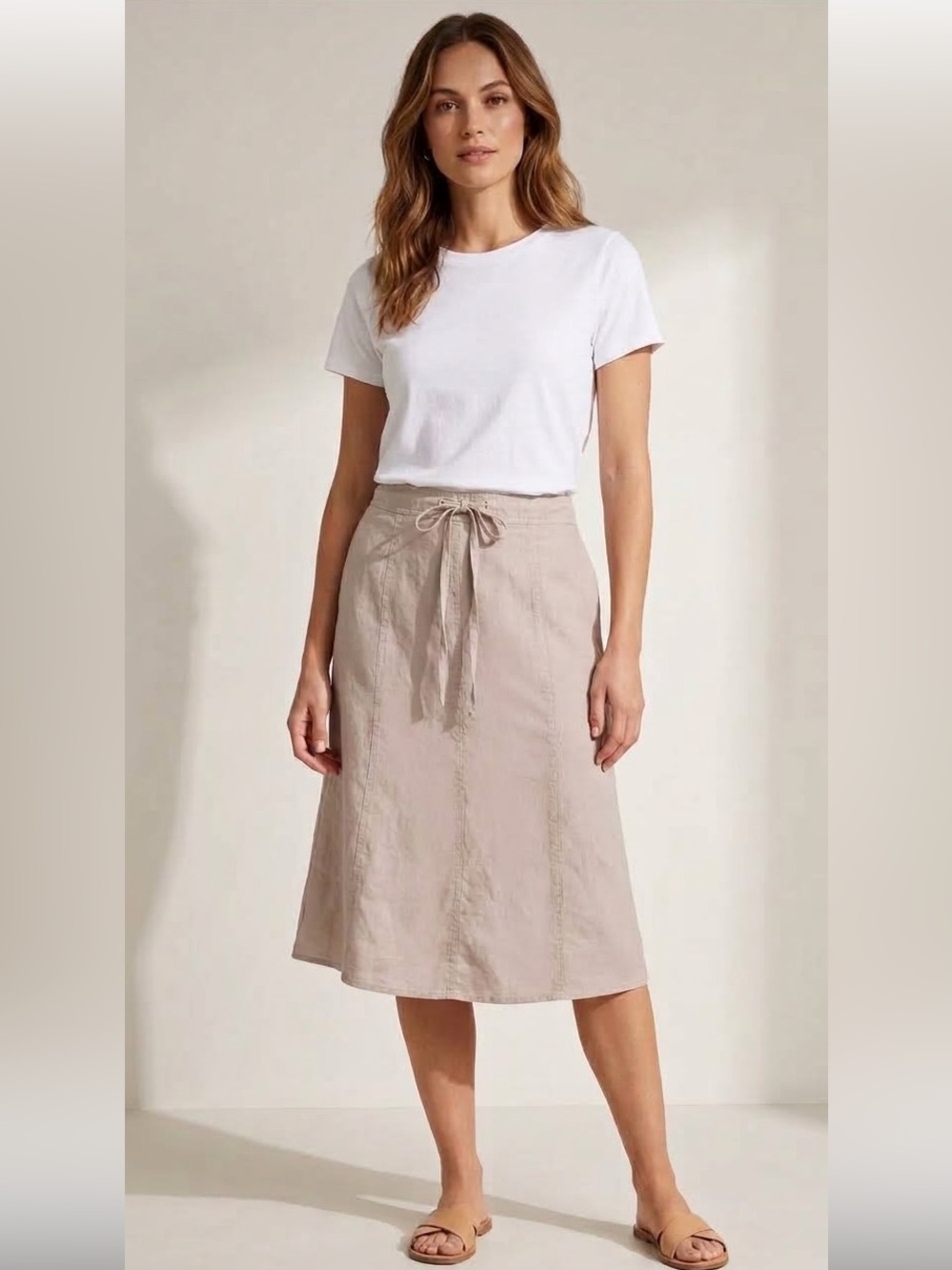 RW&Co. a-line linen skirt
